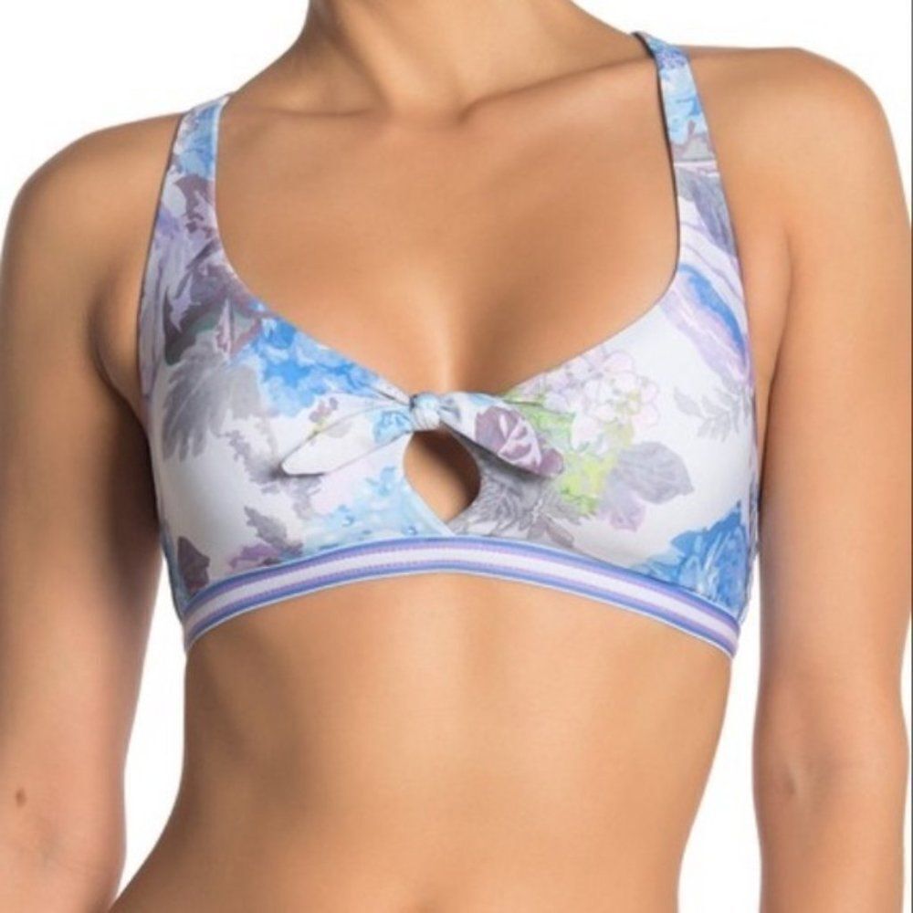 Becca Women's Floral High Waisted Swim Bikini Set Size Large $130 - Picture 5 of 16